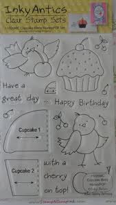 Cupcake Birdy Stamps / Sellos de Polímero Pájaro y Cupcake Descontinuado Honey Pop