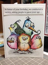 Cling Rubber Stamps Bird Crazy / Sello Cling Pájaros Locos