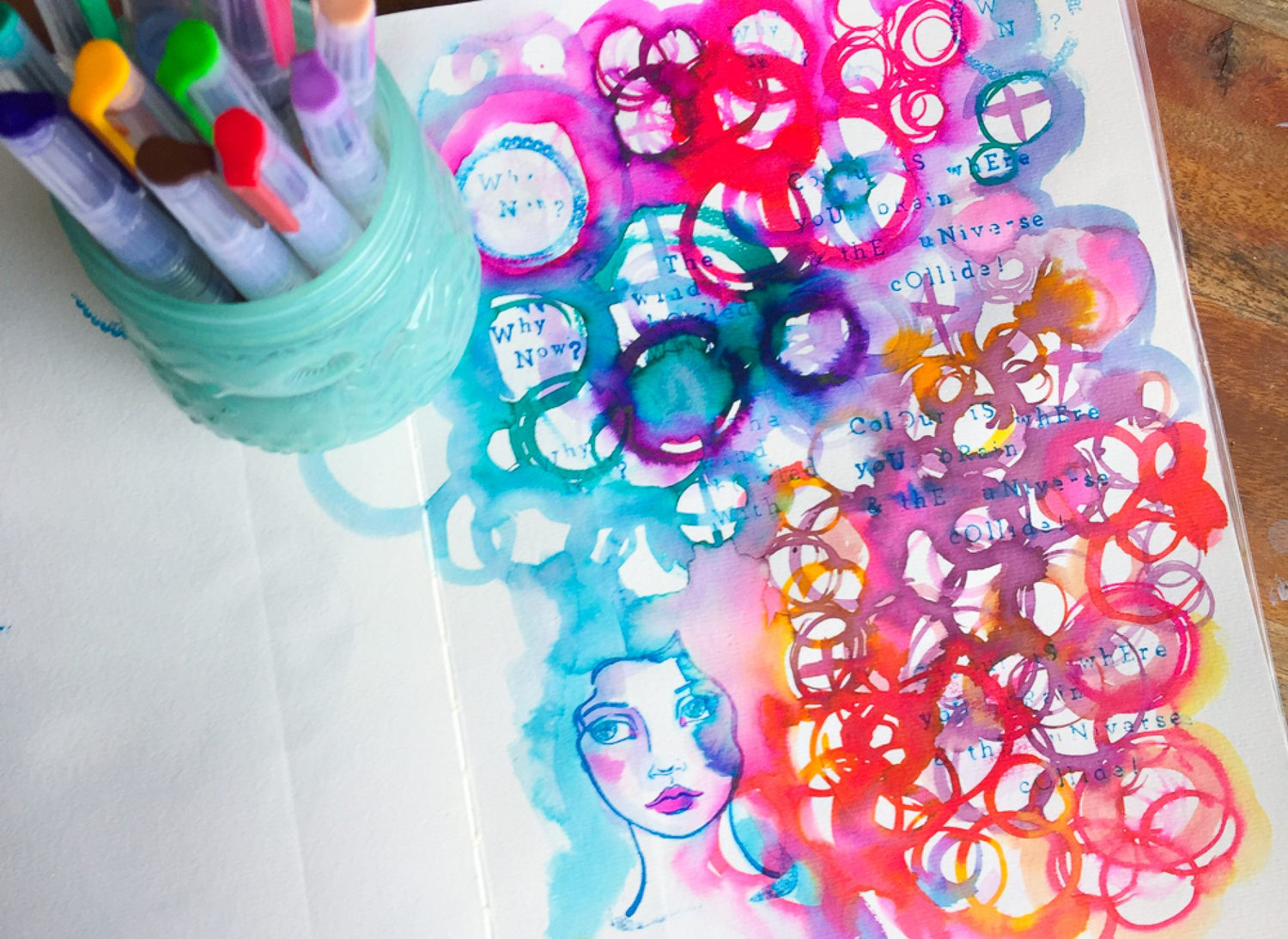 Mixed Media Markers Skies  / Marcadores de Tinta Brillantes Colores y Plumones Jane Davenport