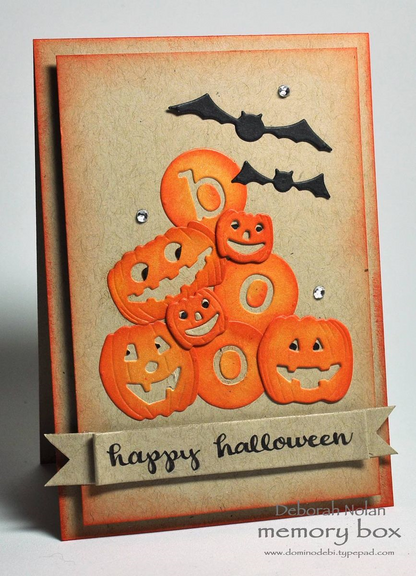Jolly Jack O Lanterns Die Pumpkin / Suaje de Corte calabazas Halloween Descontinuado Memory Box