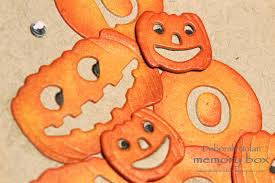 Jolly Jack O Lanterns Die Pumpkin / Suaje de Corte calabazas Halloween Descontinuado Memory Box