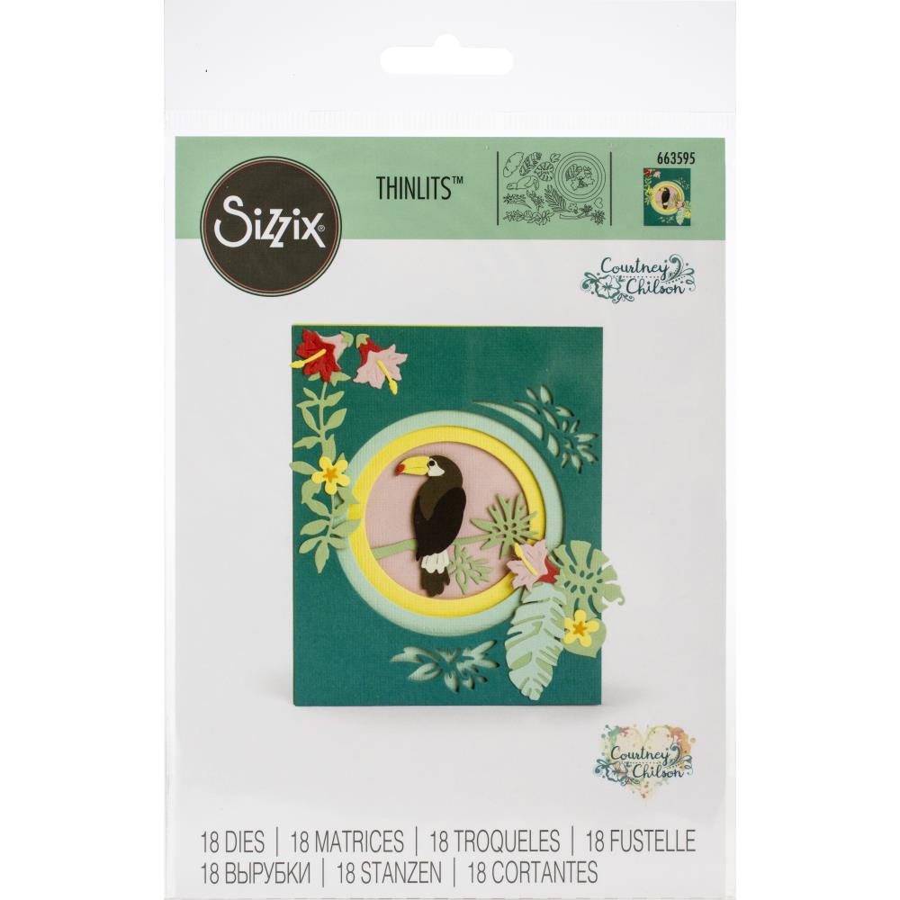 Thinlits Jungle Shadow Box Die / Suajes de Jungla Floral Descontinuado Sizzix
