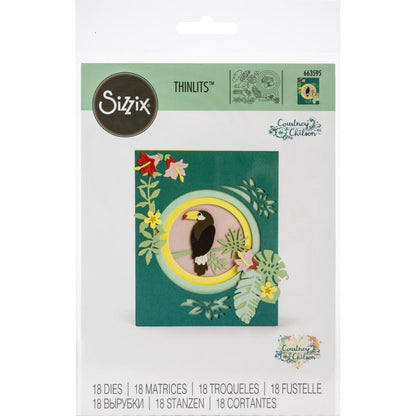 Thinlits Jungle Shadow Box Die / Suajes de Jungla Floral Descontinuado Sizzix