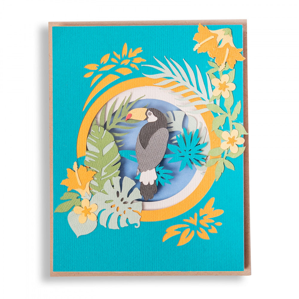 Thinlits Jungle Shadow Box Die / Suajes de Jungla Floral Descontinuado Sizzix
