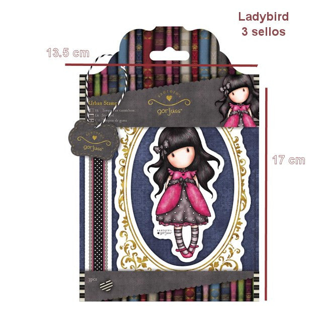 Sellos de Goma Cling Gorjuss / Gorjuss Lady Bird Descontinuado Santoro
