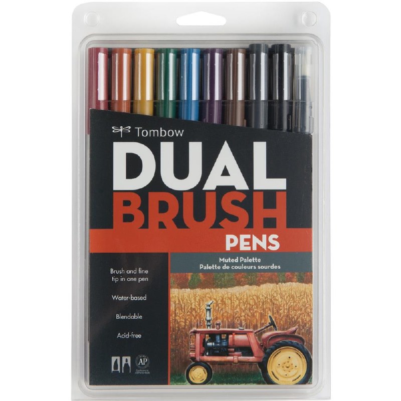 Marker Brush Pen Muted Palette / Marcadores Acuarelables Colores Neutros