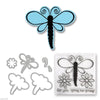 Dragonflies Dies &amp; Stamps / Set de Suajes y Sellos de Polímero de Libélulas