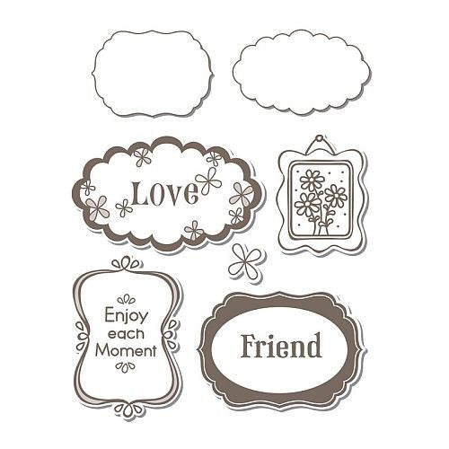 Love Messages Dies &amp; Stamps / Set de Suajes y Sellos Palabras de Amor Descontinuado Sizzix