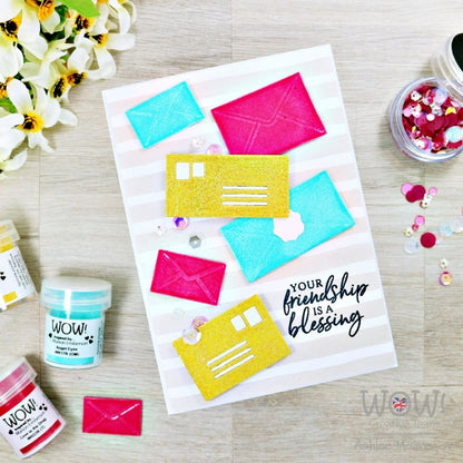 Love Is The Drug Embossing Powder / Polvo de Embossing Rosa Fuerte Translúcido Descontinuado Wow!