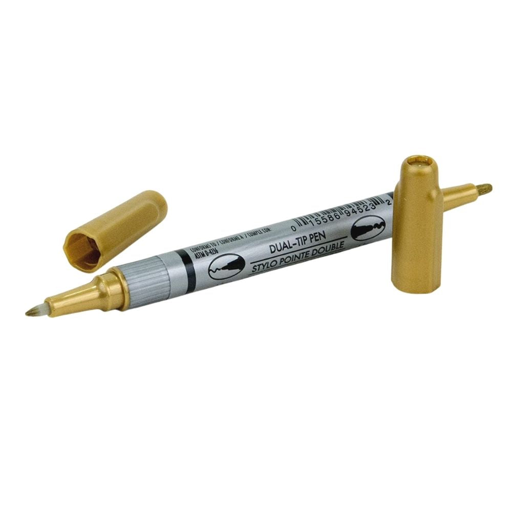 Dual Tip Gold Marker / Marcador de Doble Punta Oro