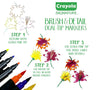 Crayola Signature Brush &amp; Detail Dual-Tip Markers / Marcadores Dual Punta Fina y Pincel