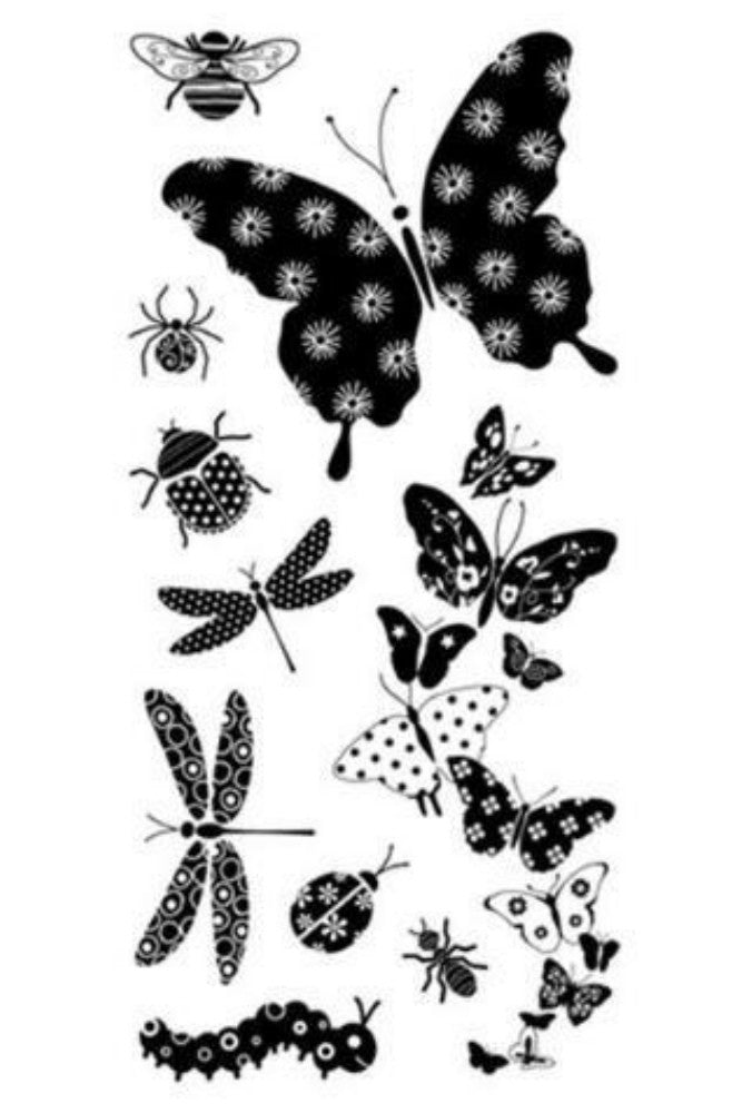 Sellos de polímero Insectos Estampadas / Patterned Bugs 97626 Descontinuado Inkadinkado