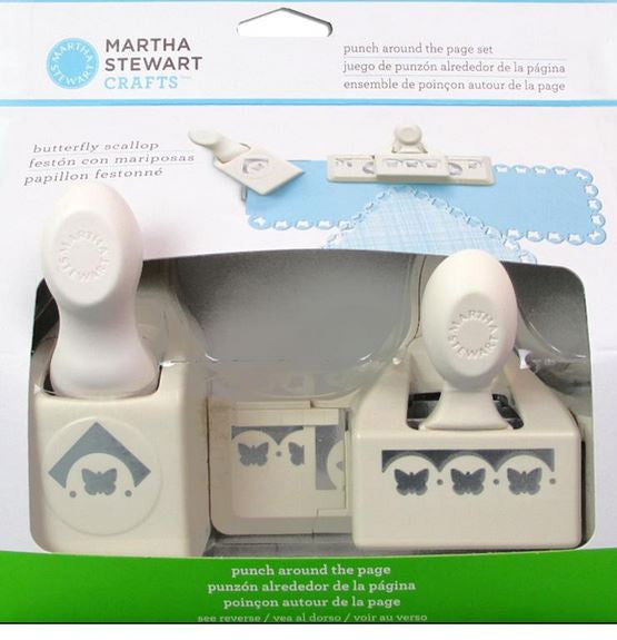Punch Around Butterfly Scallop / Perforadora de Orilla y Esquina Mariposas Descontinuado Martha Stewart