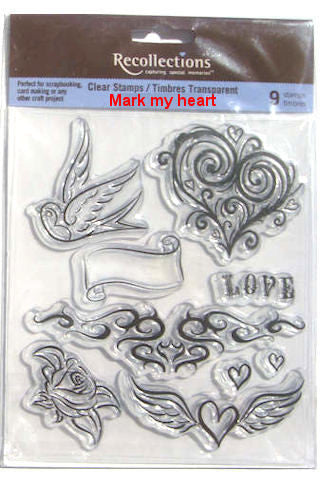 Sellos de Polímero Huella en mi Corazón / Mark My Heart Descontinuado Recollections
