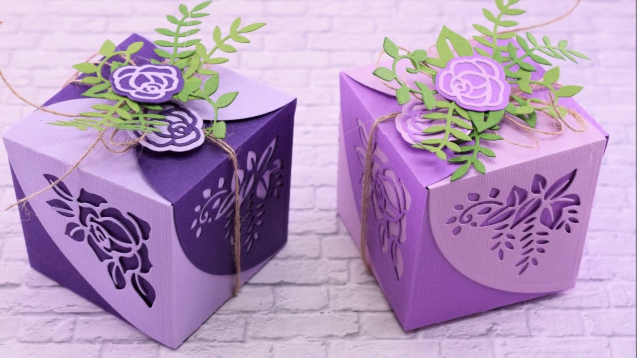 Thinlits Wrap Favor Box Die / Suaje de Cajita Cuadrada Flor Descontinuado Sizzix