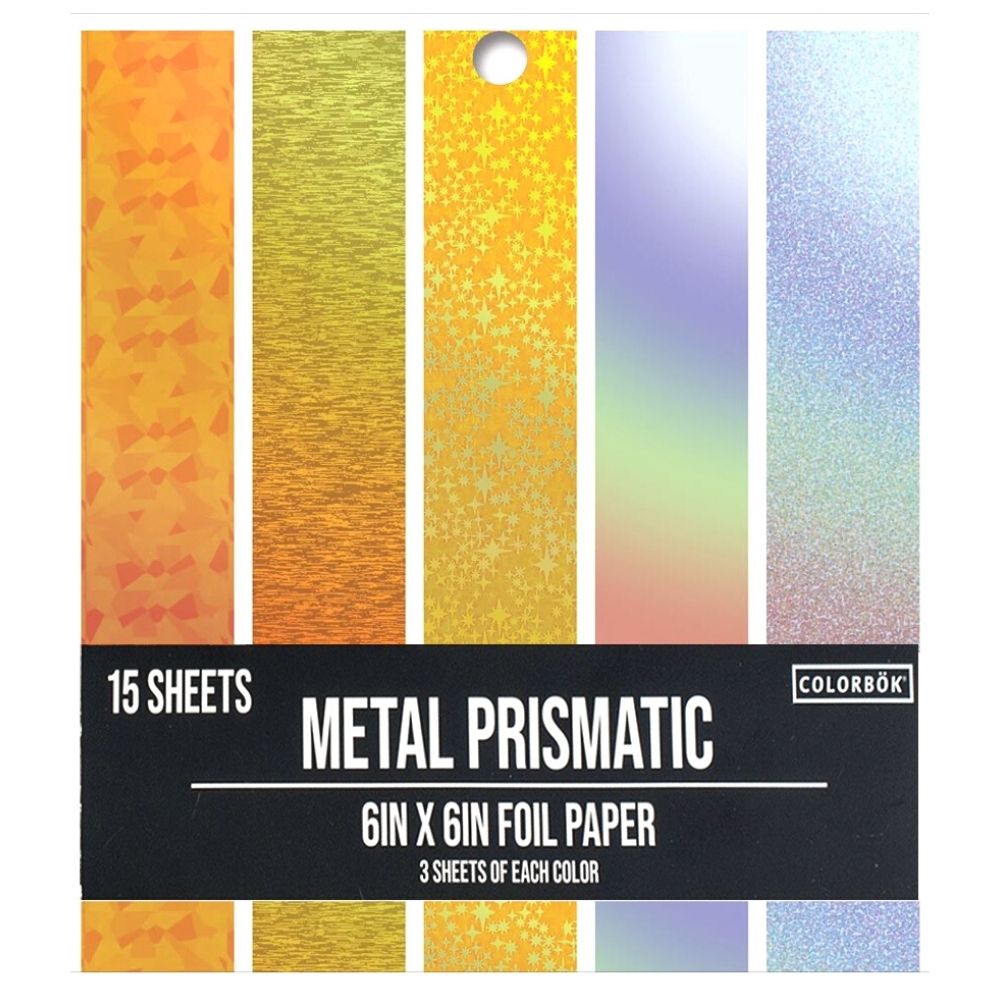 Metal Prismatic Foil Paper / Block de Paper Foil Metálico 6"