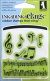 Music Notes Stamps 60-60152 / Sellos de Goma Cling Notas Musicales