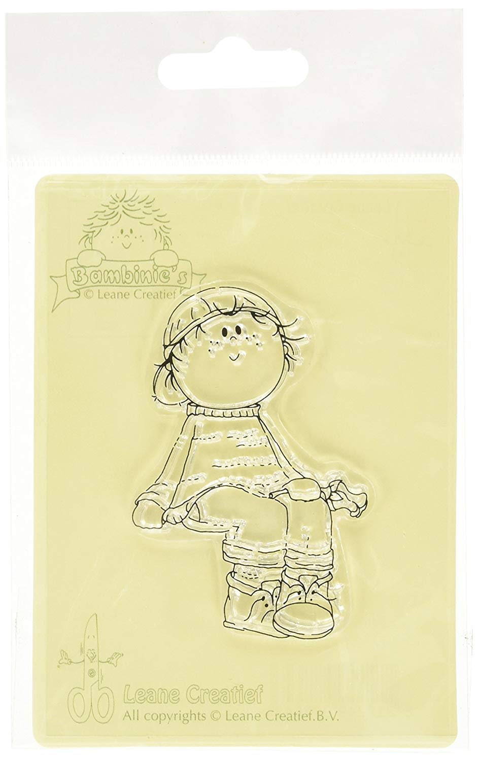 Rose Boy Clear Stamp / Sello de Polímero Niño con Rosa Descontinuado Leane Creatief