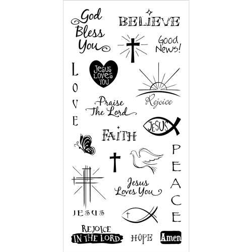 Good News Clear Stamps / Sellos de Polímero de Alegría Descontinuado Inkadinkado