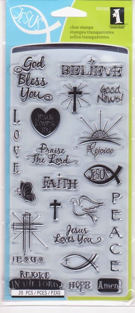 Good News Clear Stamps / Sellos de Polímero de Alegría Descontinuado Inkadinkado