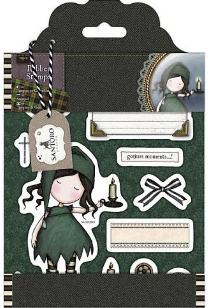 Sellos de Goma Cling Gorjuss / Gorjuss Stamp Night Light Descontinuado Santoro