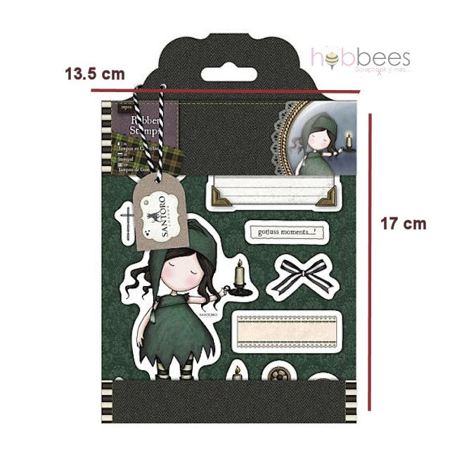 Sellos de Goma Cling Gorjuss / Gorjuss Stamp Night Light Descontinuado Santoro
