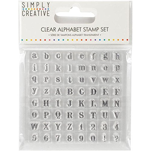 Clear Alphabet Stamp Set / Set de Sellos Transparentes de Alfabeto Descontinuado Simply Creative