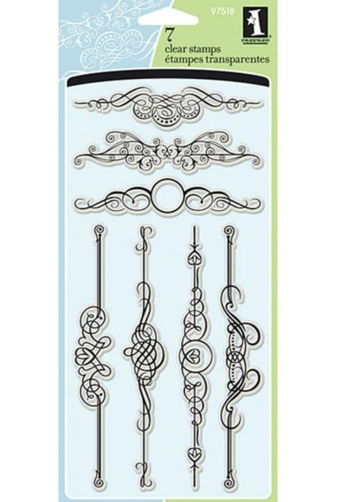 Sellos de Polímero Torbellino Ornamentales  / Ornate Flourishes Descontinuado Inkadinkado