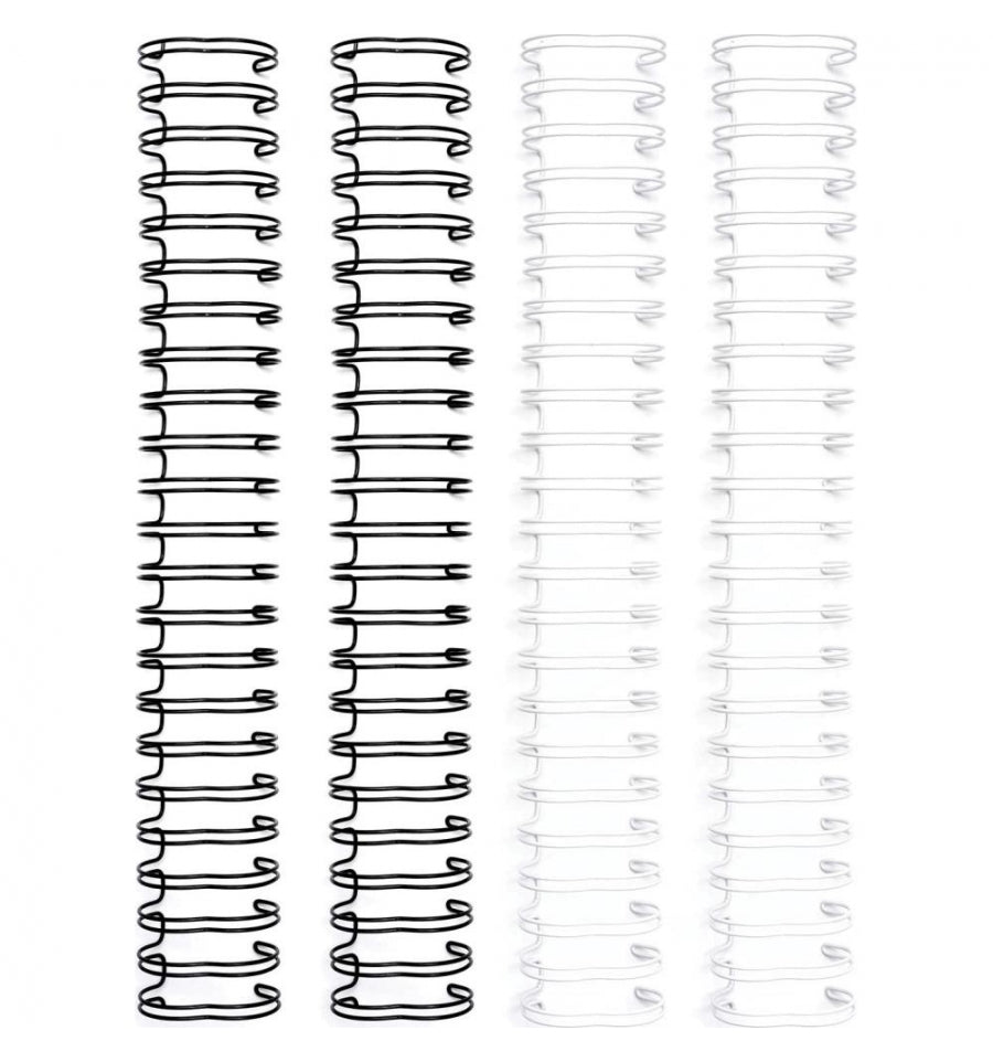 Cinch Wires White &amp; Black 1" / Arillos Blancos y Negros Arillos para Engargolar We R Memory Keepers