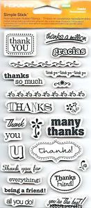 Sellos de Goma Cling Gracias / Grateful 03-013391 Descontinuado Fiskars