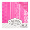 Dark Pink Patterned Cardstock / Cartulina Decorada Rosa 60 Hojas