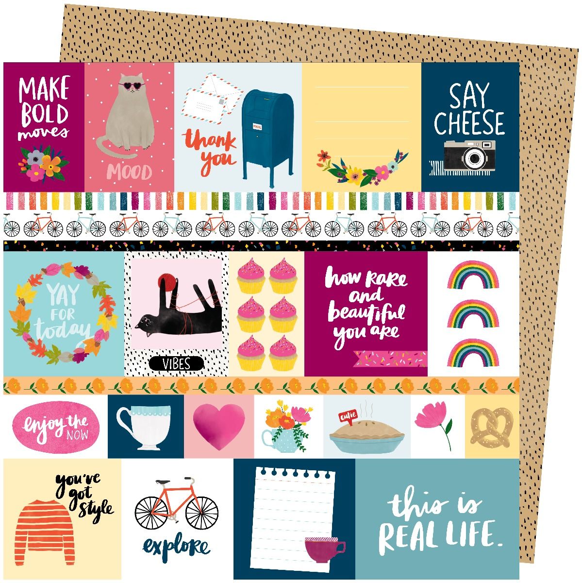 Slice of Life Paper Pad / Block de Papel Decorado Descontinuado Pebbles