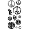 Sellos de polímero signos de paz / Peace Signs 99566