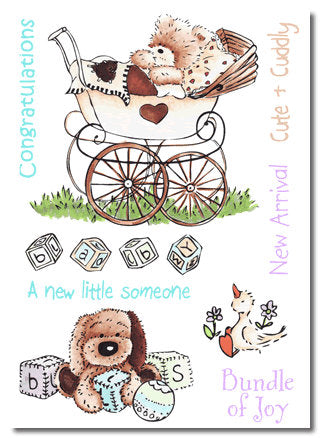 Bundle Of Joy Rubber Stamp Collection / Sellos de Goma Bebé Descontinuado Crafter&