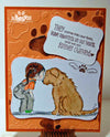 Embossing Paw Print Background / Folder de Grabado Patitas de Perro