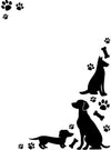 Embossing Dogs and Paws in Corner / Folder de Grabado Perros