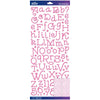 Pink Gasoline Alley Glitter Stickers / Estampas Alfabeto Rosa con Glitter #2