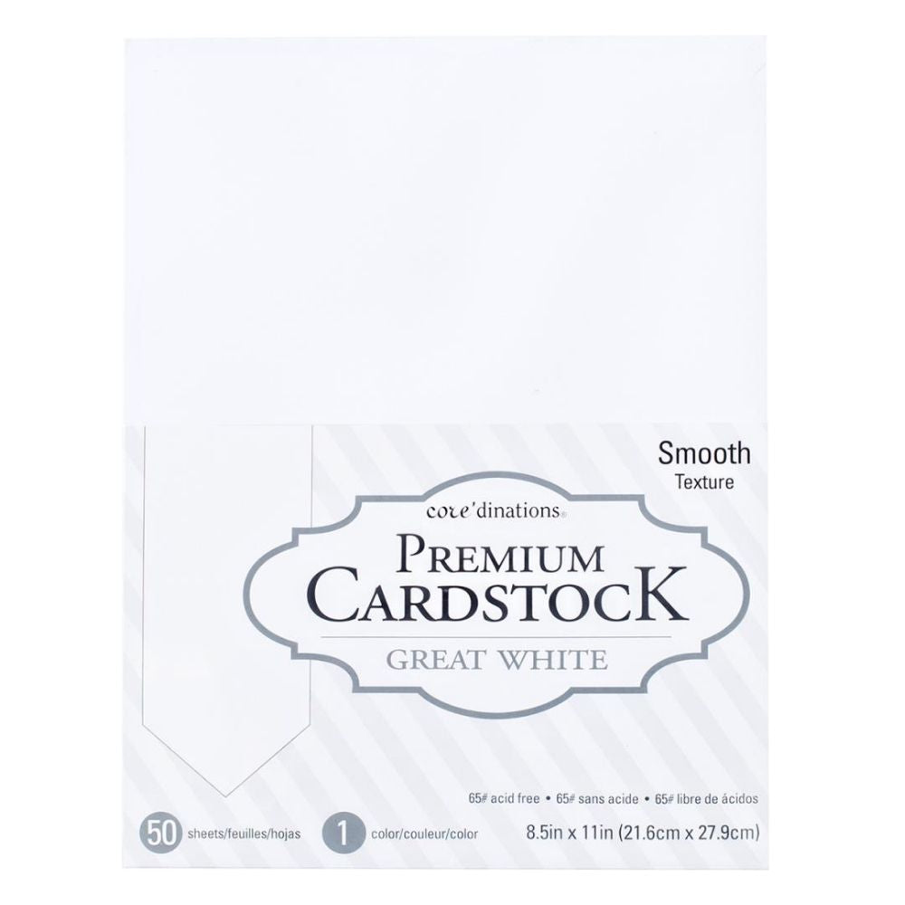 Smooth White Cardstock / Cartulina Color Blanco 50 Hojas