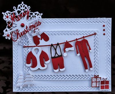 Suaje de Corte de ropa de santa / Santa´s Laundry Dies Dados de Corte / Suajes / Troqueles Cheery Lynn Designs