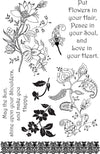 Flowers In Your Hair Stamps / Sellos Florales