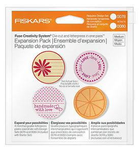 Fuse Medium Design Plate Expansion Pack 4-Pkg Circle / Paquete de Expansión Círculos 4 pz