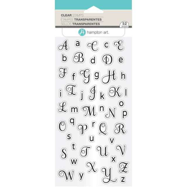 Clear Stamps Alphabet / Sellos Transparentes de Alfabeto Descontinuado Hampton Art