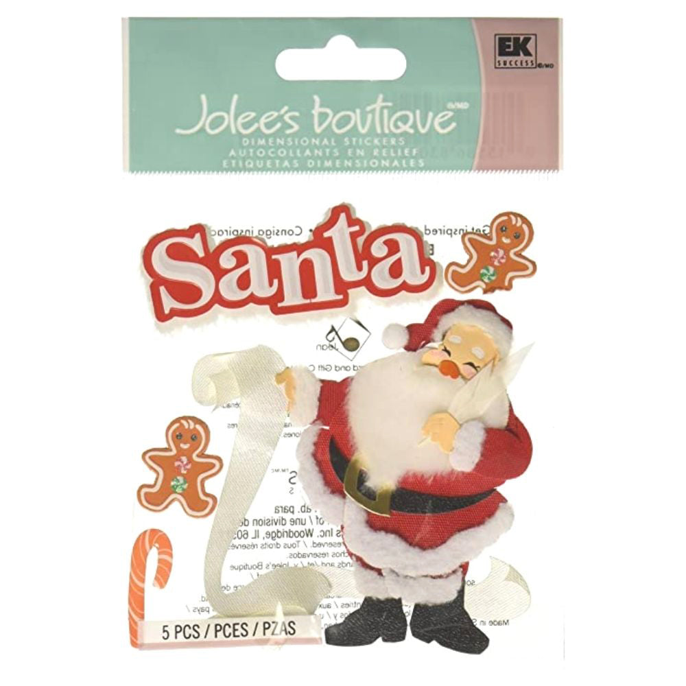 Dimensional Stickers Classic Santa / Estampas Navidad 3D