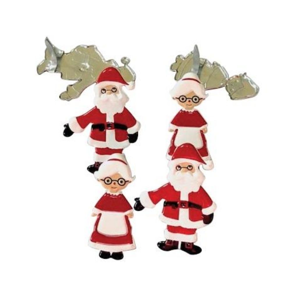 12 Santa Claus Brads / Sujetadores Santa Claus