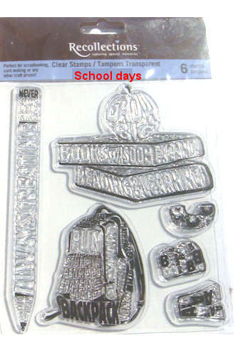 Sellos de Polímero Días de Escuela / School Days Descontinuado Recollections