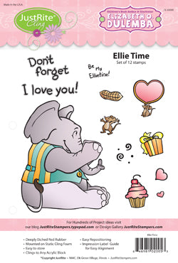 Ellie Time Cling Stamps / Sellos de Elefante Descontinuado JustRite
