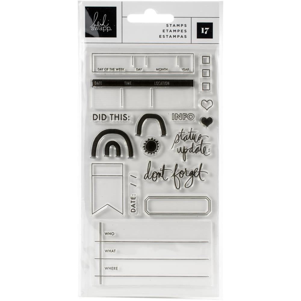 Storyline Chapters Clear Stamps / Sellos de Polímero Momentos de Historias Descontinuado Heidi Swapp