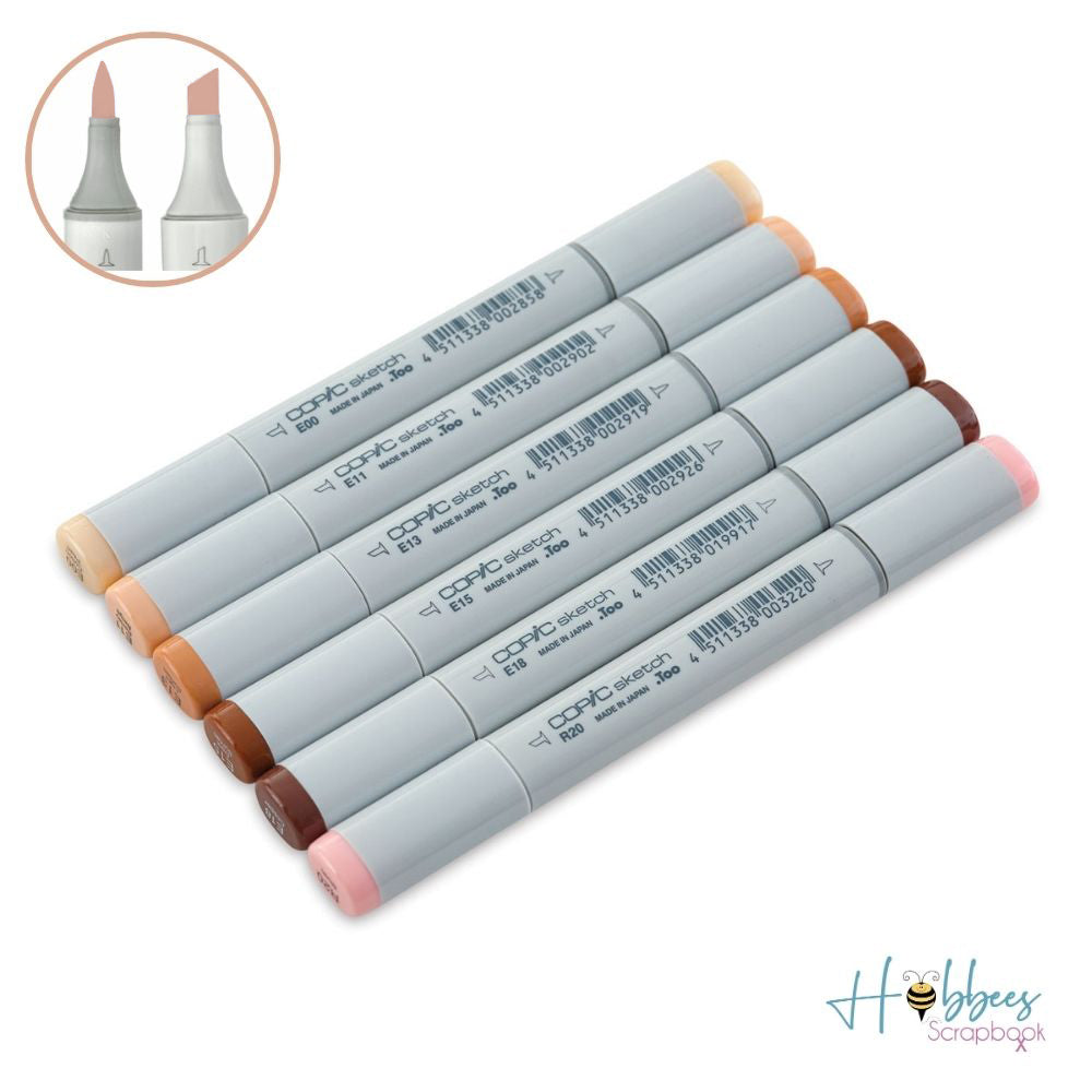 Sketch Markers Skin Tones 1 / 6 Marcadores Alcohol Tonos Piel Descontinuado Copic