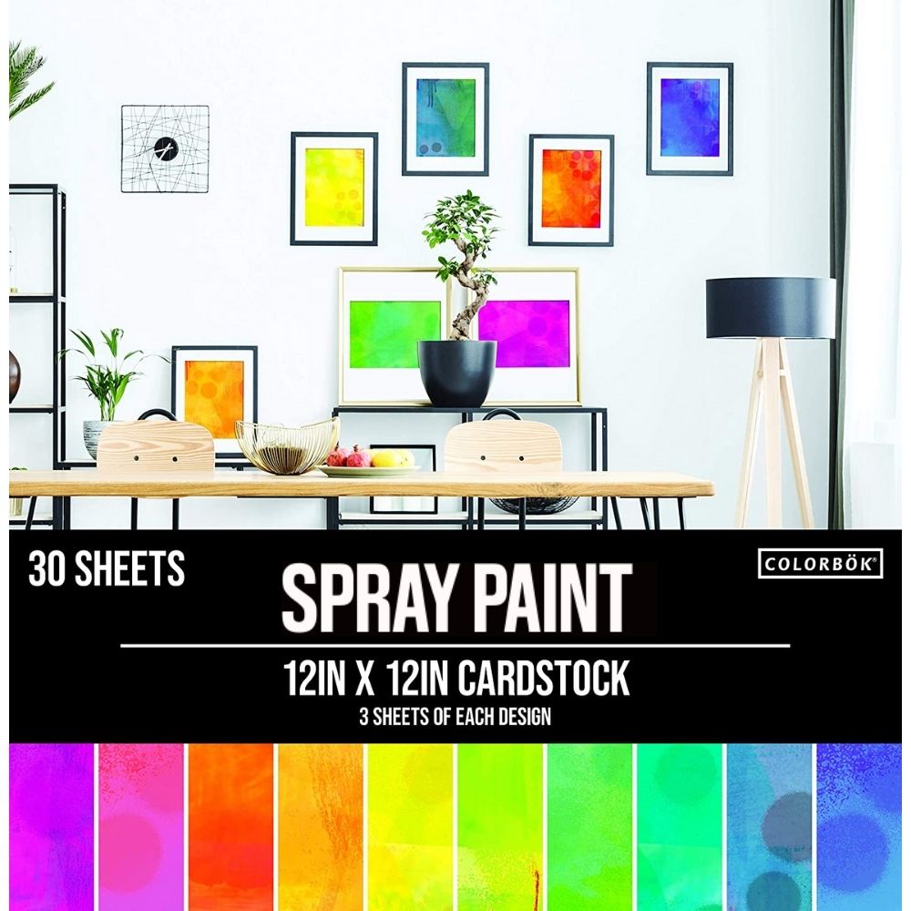 Spray Paint Cardstock / Block de Cartulina Colores Aerosol 12"