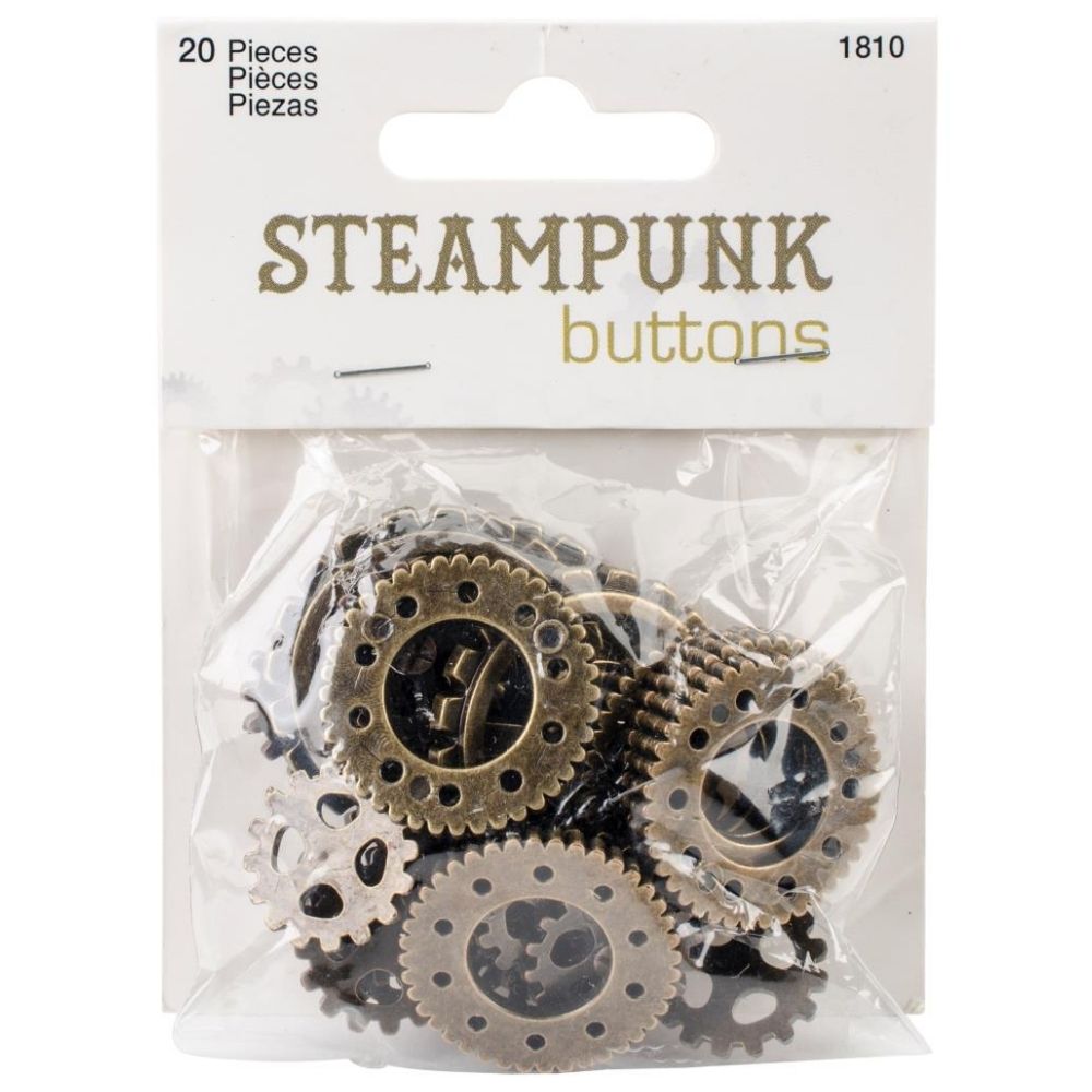 Steampunk Gears Buttons / Botones de Engranes Steampunk Descontinuado Blumenthal Lansing